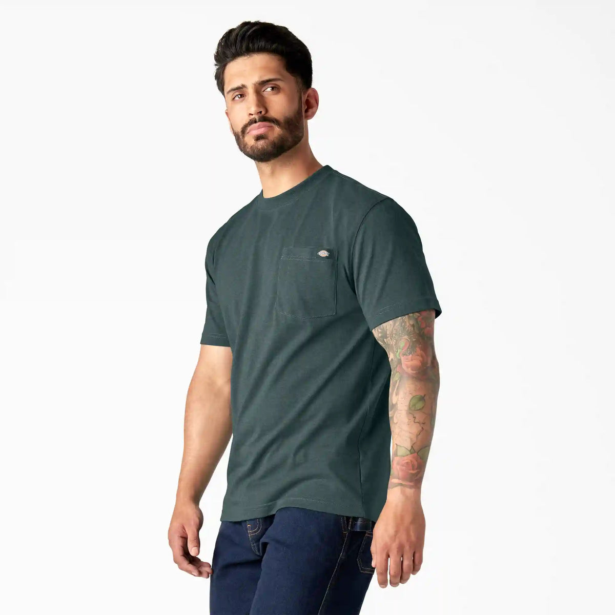 Heavyweight Heathered Short Sleeve Pocket T-Shirt