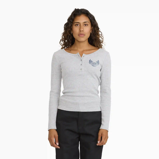 Juniors Long Sleeve Fitted Henley