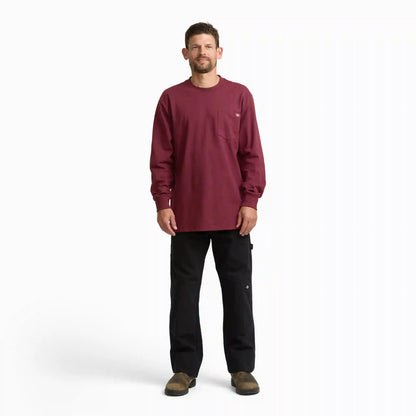 Heavyweight Heathered Long Sleeve Pocket T-Shirt