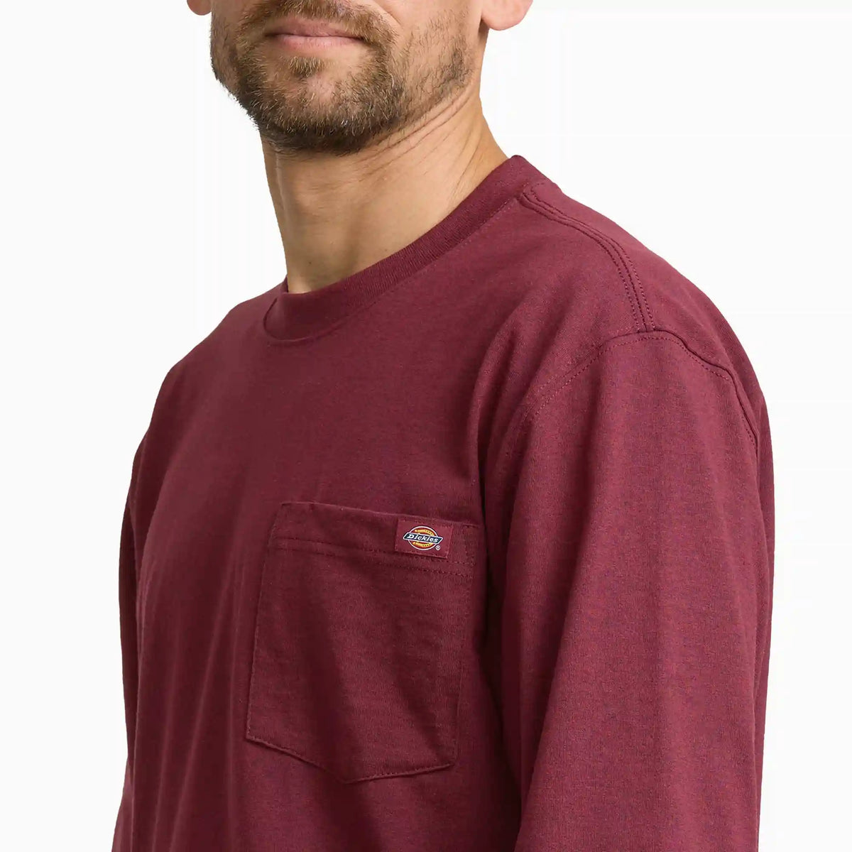 Heavyweight Heathered Long Sleeve Pocket T-Shirt