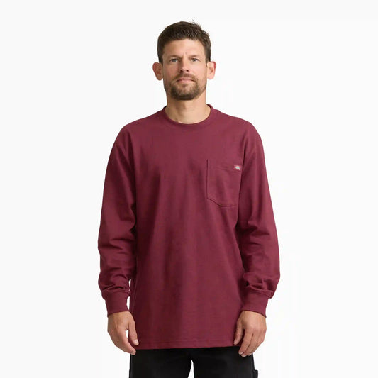 Heavyweight Heathered Long Sleeve Pocket T-Shirt